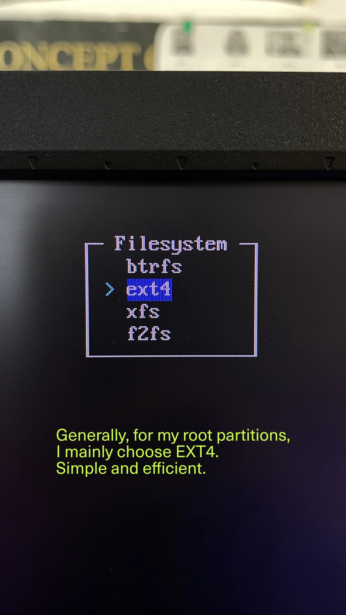 Step 09 of archlinux tutorial