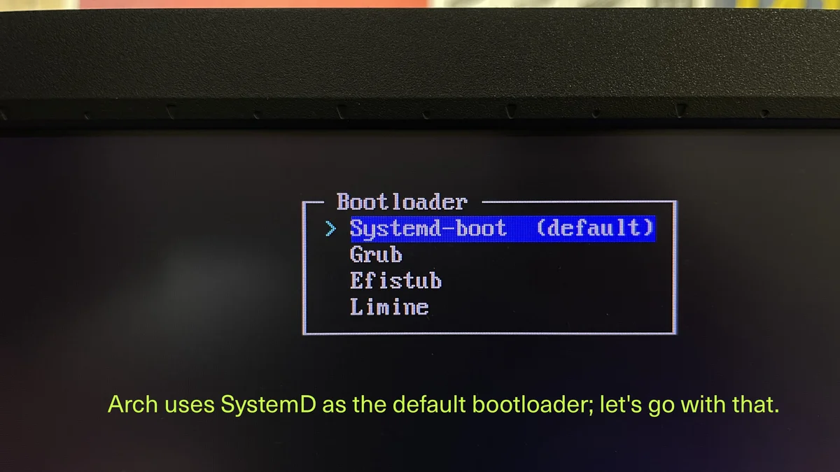 Step 11 of archlinux tutorial