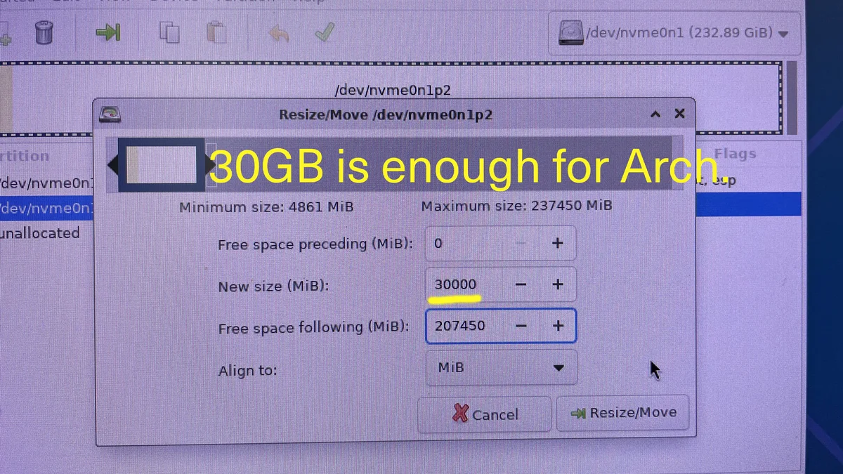 Step 03 of systemrescue tutorial