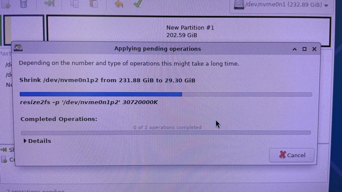Step 08 of systemrescue tutorial